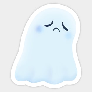 Sad ghost Sticker